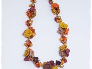 Verižica z vrtnicami - rumeno - oranžna