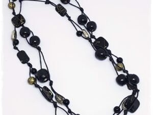 Dolga verižica črno-zlata