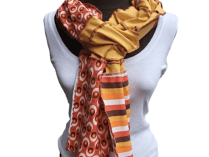 Šal rumeno-oranžen z vzorcem