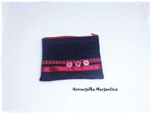 Drobižnica jeans bordo
