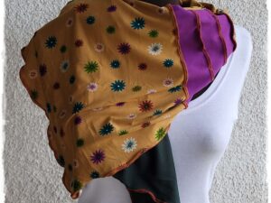 Unikaten šal z rožicami - vijola